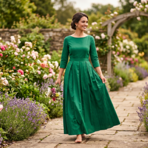 Box Pleated long frock