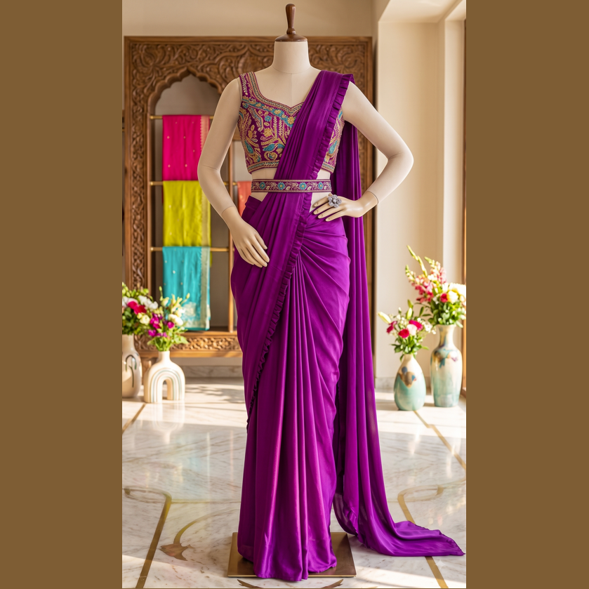 2 Minutes Saree Stitching