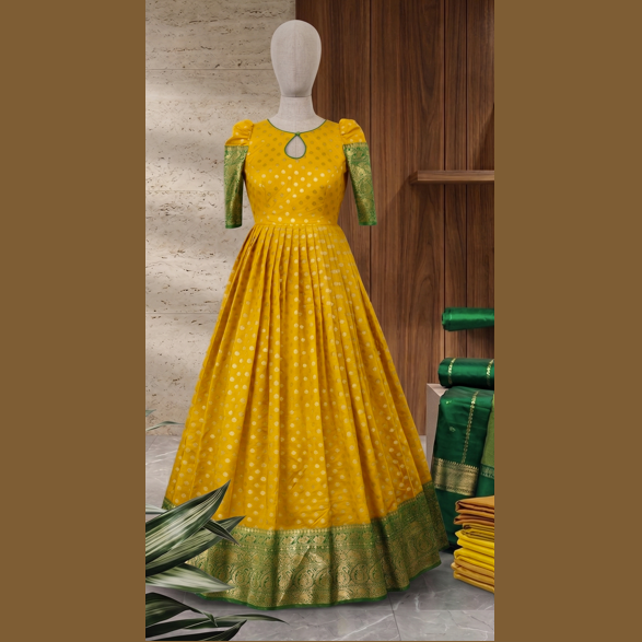 Boat Neck Long Frock
