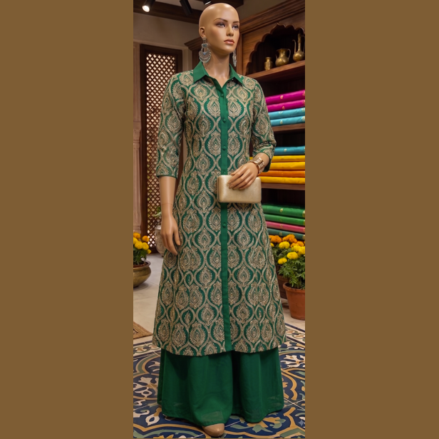 Coat Collar Long Frock