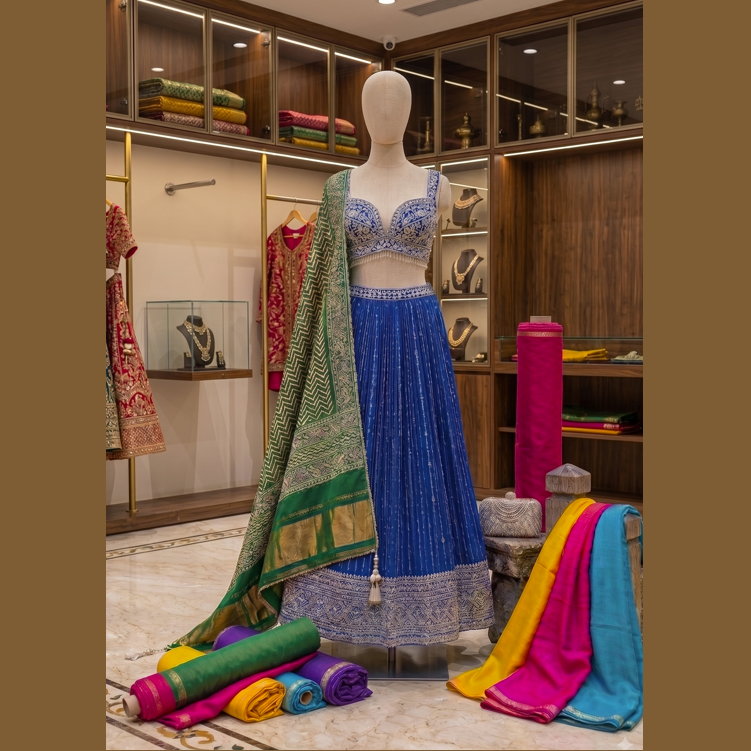 Full Flared Pleated Lehenga