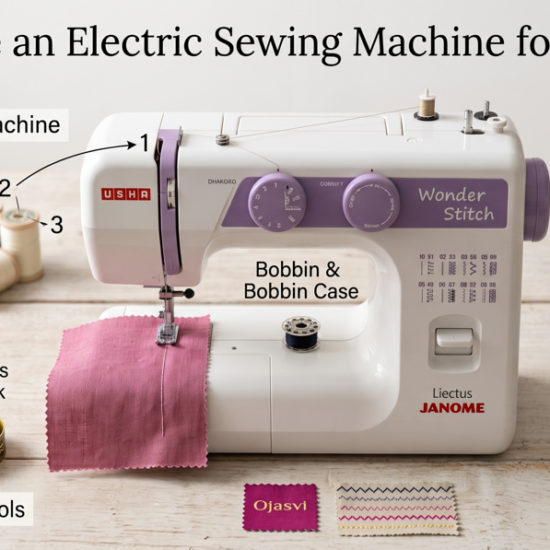 Usha Janome Wonder Stitch Guide: How to Use a Electric Sewing Machine for Beginners